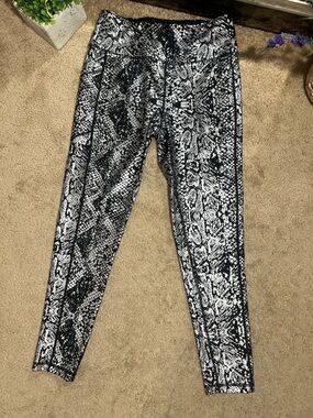 DKNY Sport Black Performance animal print pant